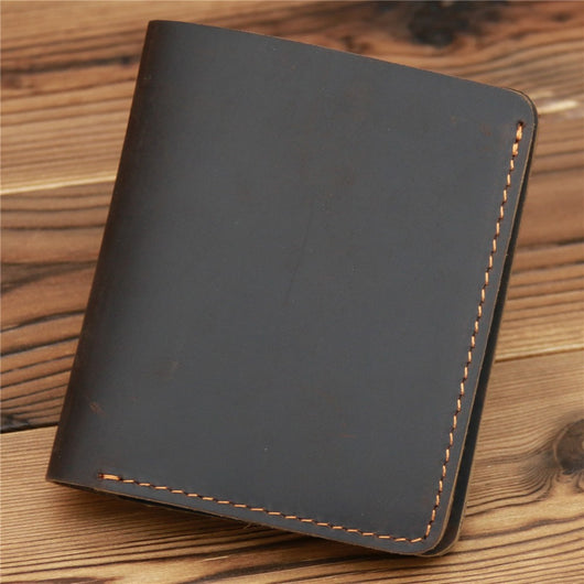 Billetera de Cuero Crazy Horse Estilo Retro Europeo Americano para Hombre - Image 9