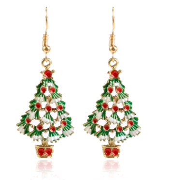 Aretes Navideños Árbol de Navidad - Pendientes Elegantes para Fiestas - Image 5