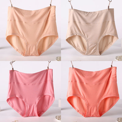 Pack 4 Pantaletas Cintura Alta Viscosa Suave Colores Lisos Mujer - Image 7