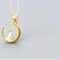 Collar Plata 925 Conejo Luna Mori - Dije Clavícula Corto Regalo