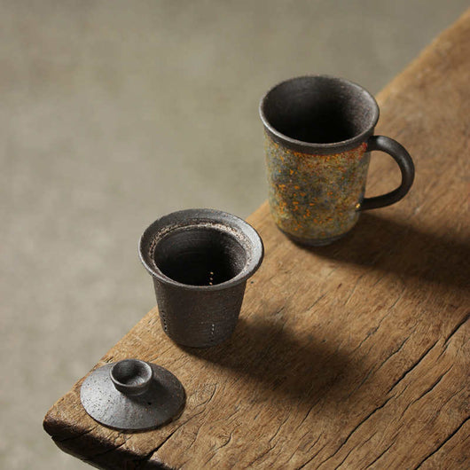 Taza de Té Cerámica Artesanal Estilo Japonés con Tapa - Image 3