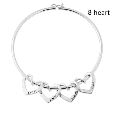 Pulsera Curved Peach Heart con Piercing - Image 29