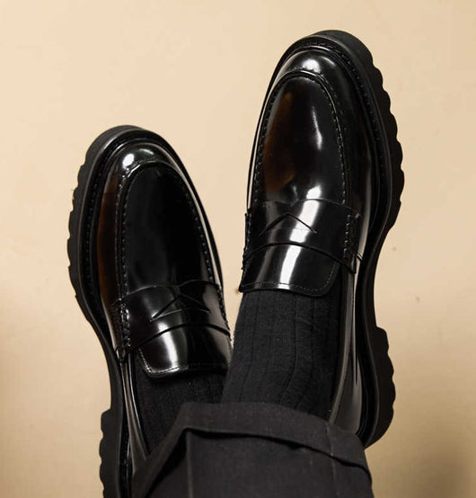 Zapatos Casuales de Cuero con Plataforma Elevada para Hombre - Image 13