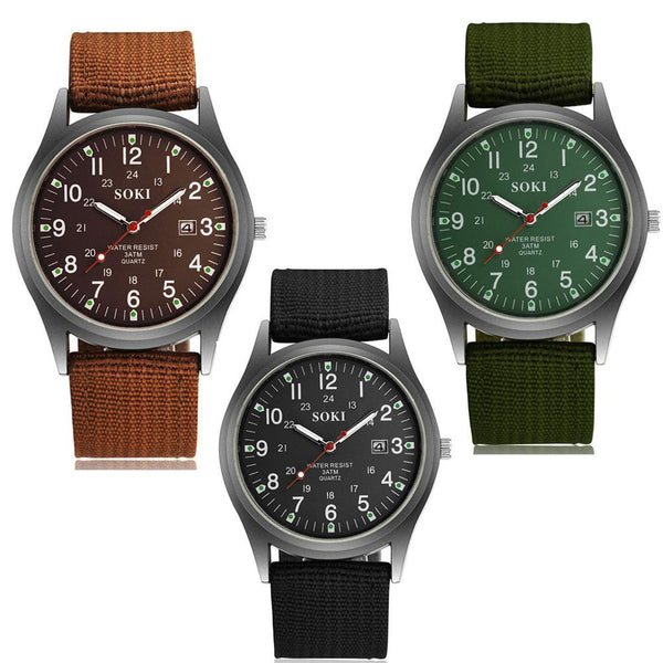 Reloj Casual para Hombre con Correa de Nylon Tejido