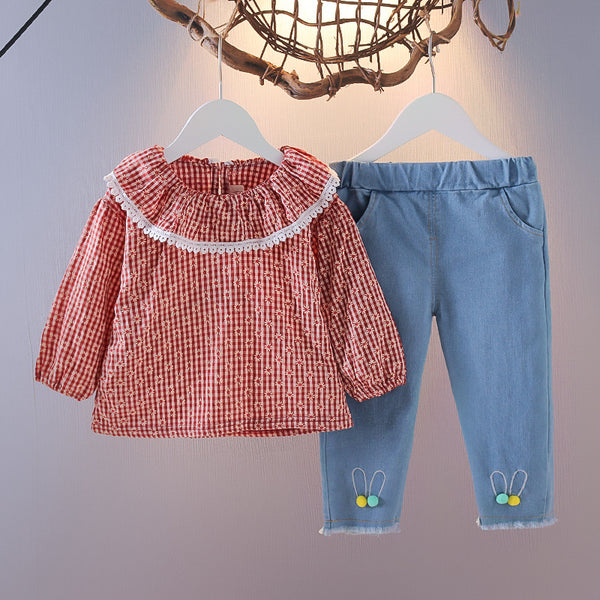 Conjunto de Tres Piezas Casual para Niñas