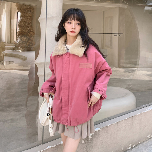 Chaqueta de Algodón Grueso Suelta y Cómoda