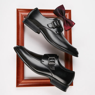 Zapatos de Cuero Ejecutivos con Hebilla Estilo Británico para Hombre - Image 8