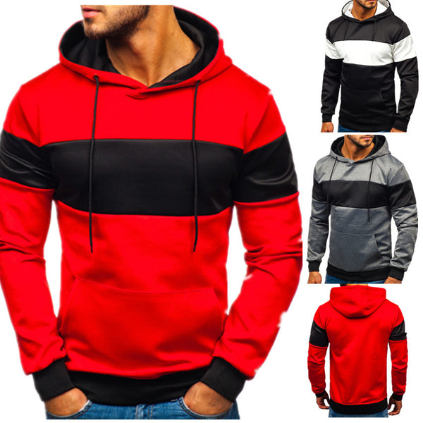 Sudadera con Capucha y Costuras Reforzadas para Hombre