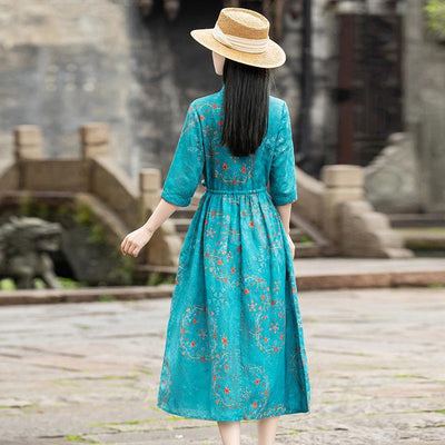Vestido de Ramio Floral Personalizado para Mujer - Diseño Elegante y Minimalista - Image 2