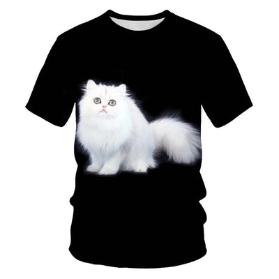 Playera Hombre Estampado Gatos 3D Impresión Digital - Image 17