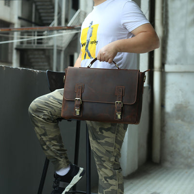 Bolso Bandolera de Cuero Vacuno Estilo Retro - Image 15