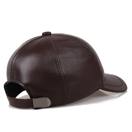 Gorra de Beisbol en Cuero Genuino para Hombre Maduro - Estilo Clásico Primavera Otoño - Image 3