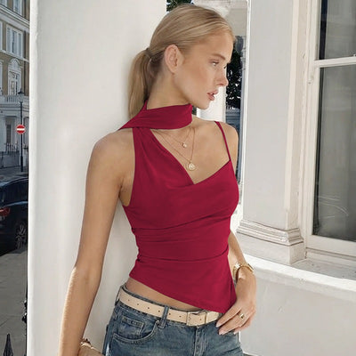 Blusa Camisola Asimétrica de Tirante Único - Diseño Fluido y Elegante - Image 13