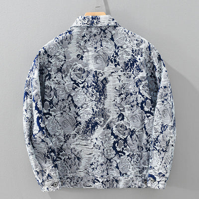 Chaqueta Denim Jacquard para Hombre - Diseño Moderno y Versátil - Image 2