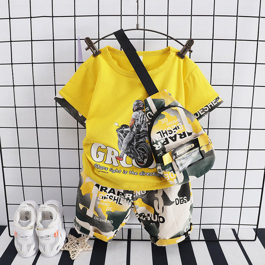 Traje Corto de Algodón Estampado para Niño - Image 4