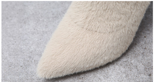 Tacón Stiletto Fino con Punta Redondeada y Forro Peluche - Image 9