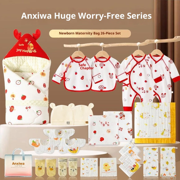 Bolsa de Maternidad con Set Completo de Toalla de Baño y Ropa para Recién Nacido