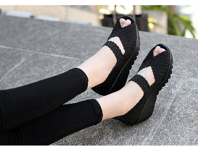 Zapatos Tejidos a Mano sin Cordones para Mujer - Comodidad Casual - Image 24