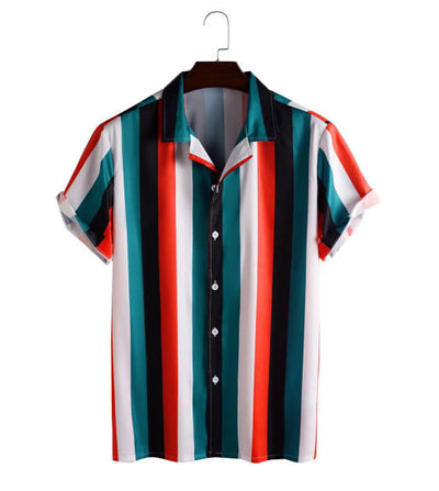 Camisa Casual de Rayas Personalizables para Hombre - Image 15