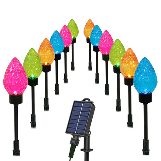 Lámpara Solar Decorativa Navideña con Diseño de Fresa para Jardín - Image 4