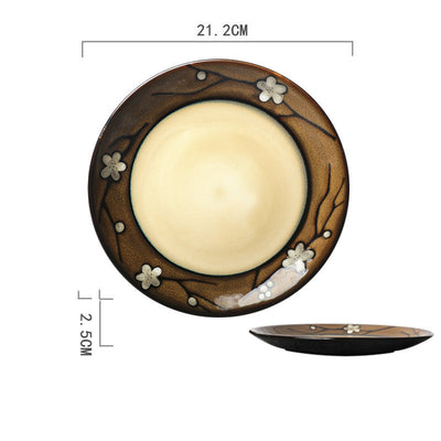 Plato Desayunero Multiusos Cerámica Pintada a Mano Estilo Rústico - Image 56