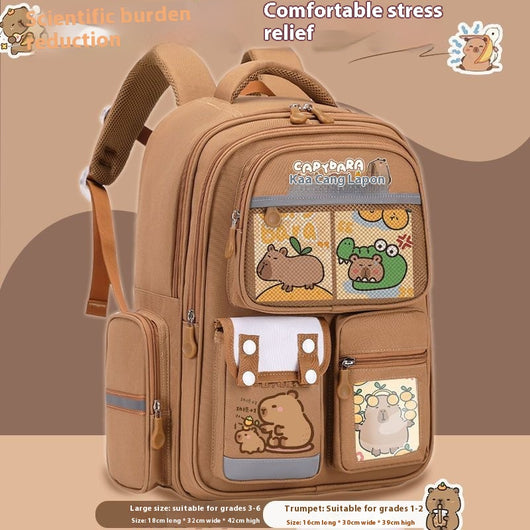 Mochila Escolar Infantil Delfín y Capibara - Diseño Animado - Image 8
