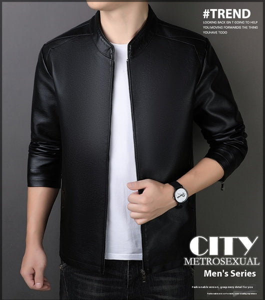 Chaqueta de Cuero PU para Hombre - Estilo Urbano Moderno - Image 10
