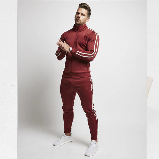 Conjunto Deportivo de Dos Piezas con Rayas Europeas y Americanas - Image 2