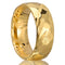 8mm Electroplated 18K Dorado Damascus Steel Ring Yellow US 7