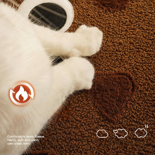 Casa Cama para Gato con Forma de Galleta - Refugio Cálido para Otoño e Invierno - Image 6