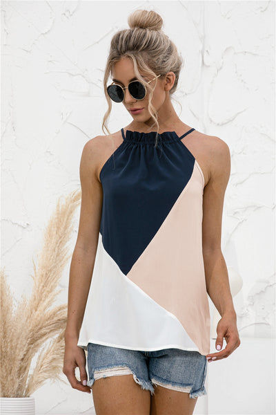 Chaleco Halter Contraste de Colores - Tendencia Hot Sale - Image 3
