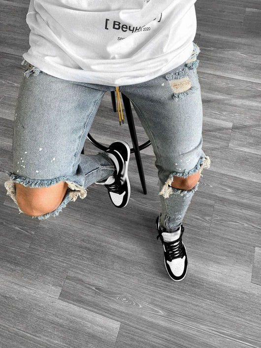 Jeans de Pintor para Hombre con Diseño Artístico - Image 5