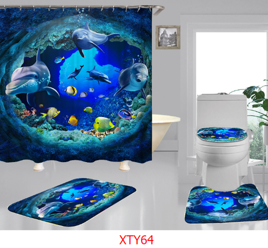 Cortina de Baño con Impresión Digital Océano - Image 10