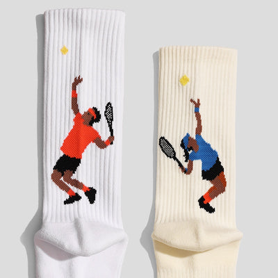 Calcetines Deportivos para Parejas con Patrón Serve - Image 10