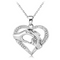 Mens 3 colors Negro Chain Love Heart Necklaces for Couples Korean Ladies crystal jewelry new girls women Pendants Model A