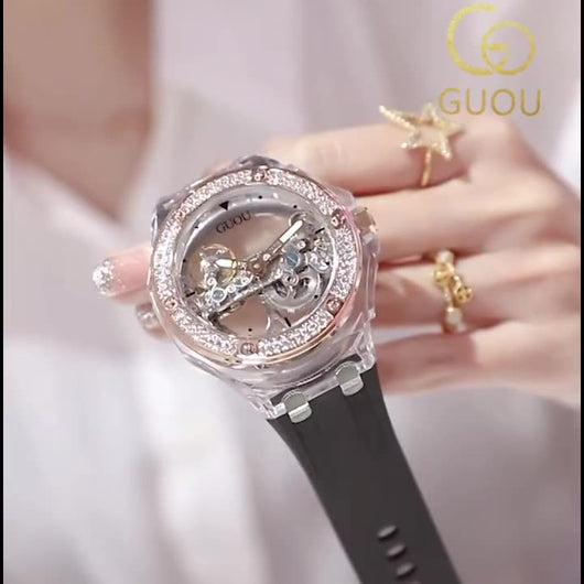 Reloj Mecánico para Mujer con Strass y Correa de Silicona - Image 18