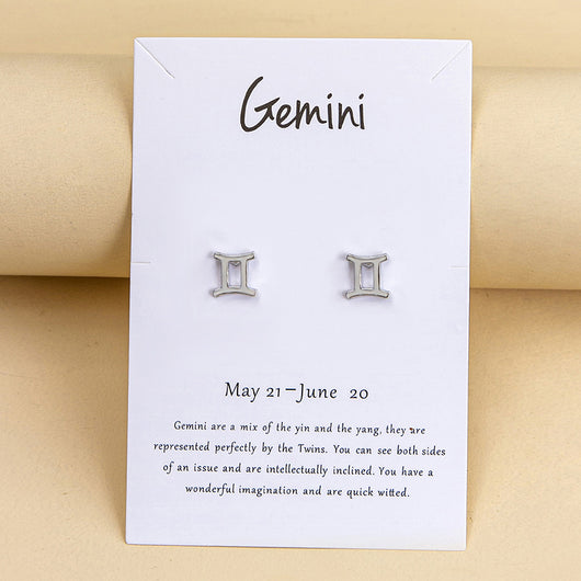 Aretes de los Doce Signos del Zodiaco en Oro y Plata - Image 38