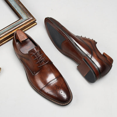 Zapatos de Novio Elegantes con Detalles Tallados en Cuero - Image 4