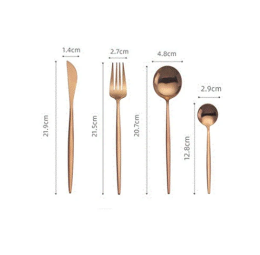 Cucharilla Mezcladora Rose Gold Mate Estilo Occidental - Image 9
