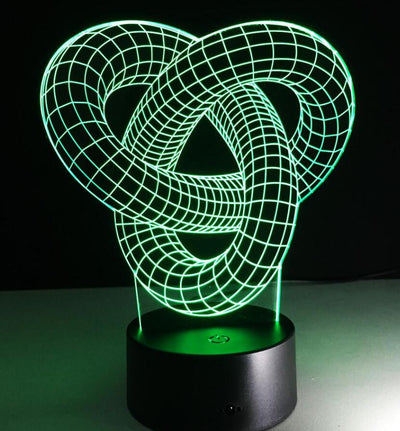 Lámpara LED Holográfica 3D Knot 2 - Ilusión Óptica Interactiva - Image 2