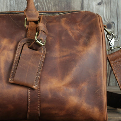 Bolso de Viaje en Cuero de Caballo para Hombre - Image 6