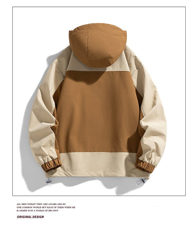 Chaqueta Hoodie Patchwork Retro Suelta y Casual - Image 14