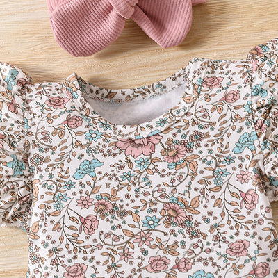 Blusa Infantil Floral con Mangas Volantes - Image 6