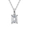 La Moissanite Pendant Necklace 9 Sterling Plateado Pear Shape 4 Estilo