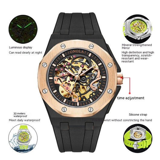 Reloj Mecánico Automático Impermeable con Esfera Luminosa - Image 6