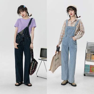 Overol Denim Cintura Alta Holgado para Primavera - Image 8