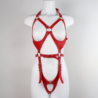 Cadena de Cuerpo Brillante en Cuero - Conjunto Doble - Image 3