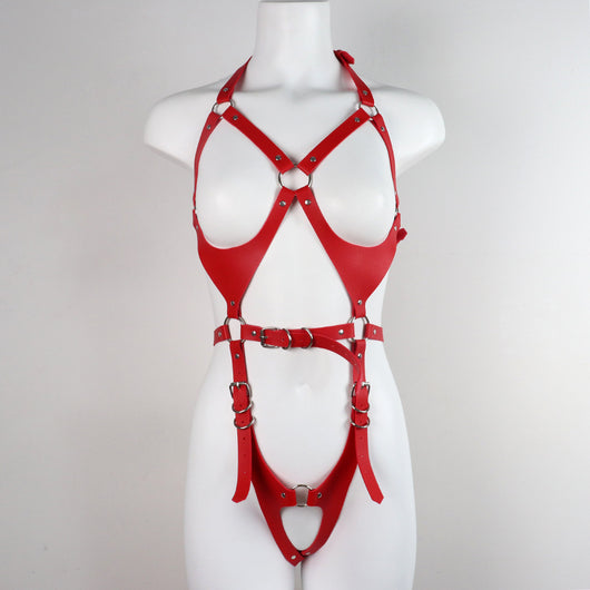 Cadena de Cuerpo Brillante en Cuero - Conjunto Doble - Image 3