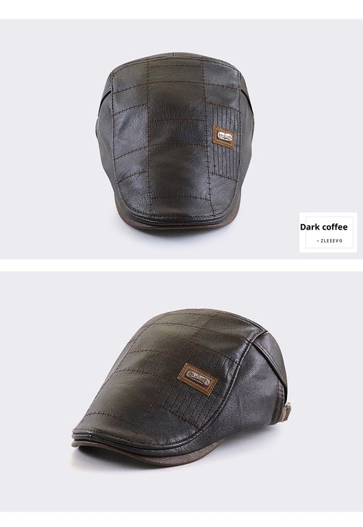 Gorra de Cuero PU Forrada en Fleece - Cálida y Versátil - Image 19