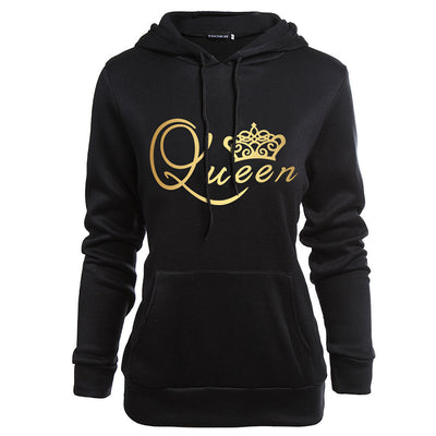 Sudadera con Capucha Estampado Rey y Reina para Parejas - Image 16